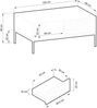 Selsey 'Vellore' Couchtisch 104 x 68 cm, Holzoptik Eiche, mit Schublade und schwarzem Gestell Bild 4