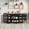 REDOM Sideboard Multifunktionales Küchenbuffet,Kommode (Multifunktionales Küchenbuffet mit Schublade, verstellbaren Einlegeböden & Kippschutz – Modernes Design), mit Kippschutz, mit Schublade Bild 5