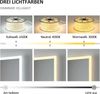 EMKE Badspiegel mit LED Beleuchtung 80x60cm Beschlagfrei 3 Lichtfarben Dimmbar Touchschalter Wandspiegel Bild 3