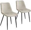 tectake Esszimmerstuhl Set Stuhl (2er Set, 2 St), gepolstert, in Samtoptik Bild 4