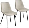 tectake Esszimmerstuhl Set Stuhl (2er Set, 2 St), gepolstert, in Samtoptik Bild 5