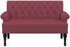 vidaXL Sitzbank mit Rückenlehne Weinrot 120x62x75,5 cm Stoff 372127 Bild 3