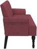 vidaXL Sitzbank mit Rückenlehne Weinrot 120x62x75,5 cm Stoff 372127 Bild 4