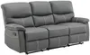 Vente-unique - CANBY Sofa Kunstleder Grau - B 90 cm x H 95 cm x L 183 cm Bild 3