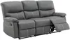 Vente-unique - CANBY Sofa Kunstleder Grau - B 90 cm x H 95 cm x L 183 cm Bild 4