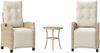 vidaXL 3-tlg. Bistro-Set mit Kissen Beige Poly Rattan 365252 Bild 2