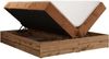 Polsterbett mit Bettkasten, Boxspringbett ohne Kopfteil WOOD ZERO, 7-Zonen Multipocket-Matratze und Topper, modernes Bett für Schlafzimmer - Orange Cordstoff - 200 x 200 cm - H4 Bild 5