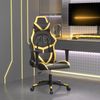 vidaXL Gaming-Stuhl mit Massagefunktion Schwarz & Golden Kunstleder 345425 Bild 2