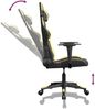 vidaXL Gaming-Stuhl mit Massagefunktion Schwarz & Golden Kunstleder 345425 Bild 4