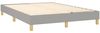 Boxspringbett mit Matratze & LED Stoff Hellgrau 140x200 cm Bild 5