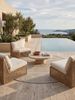 KADIMA DESIGN Teppich VENTOUX Wetterfest UV-Beständig Balkon Waschbar Strapazierfähig, Rund, Höhe: 5 mm, Beige, 80x80 cm, Outdoor Balkonteppich Terrasse Pflegeleicht Robust Bild 2