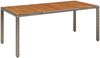 vidaXL 9-tlg. Garten-Essgruppe mit Kissen Grau Poly Rattan 3212485 Bild 4