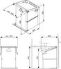MÜLLEX SINGLE 35 Abfallsystem mit Kippsystem 35 Liter ab 40 cm Schrankbreite Bild 2