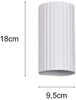 Wandleuchte SOKA mit Up and Down Lichteffekt, Metall Weiß, Höhe 18cm Bild 4