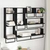 vidaXL Wandregal-Set 6 pcs Schwarz Eichen-Optik 100 x 25 x 30 cm 882849 Bild 4
