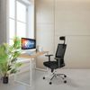 hjh 'Office' Schreibtisch mit Stahlgestell, Buche/Silber, 76 x 120 x 60 cm Bild 3