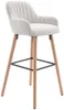 Vente-unique - ELEANA Barhocker Stoff Beige - B 52 cm x H 98 cm x L 47 cm Bild 4