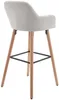 Vente-unique - ELEANA Barhocker Stoff Beige - B 52 cm x H 98 cm x L 47 cm Bild 5