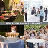 Stehtisch klappbar Ø 70 cm Höhe 110 cm Stahl Gastrotisch Partytisch Bistrotisch Gartentisch in Weiß Bild 5
