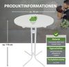 Stehtisch klappbar Ø 70 cm Höhe 110 cm Stahl Gastrotisch Partytisch Bistrotisch Gartentisch in Weiß Bild 2