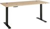 Elektro-Schreibtisch Melanie / Memphis, Holzfarben, 160 x 72 x 77 cm Bild 2