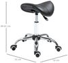 HOMCOM Rollsitz höhenverstellbarer Sattelhocker Drehstuhl Drehhocker (Kosmetikhocker, 1 St, Arbeitshocker), Schwarz 52 x 53 x 49-61 cm Bild 2