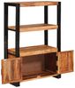 vidaXL Bücherregal mit Türen Braun Massivholz Akazie und Metall 4104770 Bild 2