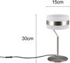 2er Set moderne LED Tischlampen dimmbar, Silber, Höhe 30cm Bild 4