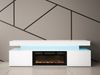 Mirjan24 'EF 2D Serkuzo' TV-Lowboard mit Kamin, MDF weiß (hochglanz/matt), 59 x 41 x 190 cm Bild 3