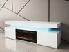 Mirjan24 'EF 2D Serkuzo' TV-Lowboard mit Kamin, MDF weiß (hochglanz/matt), 59 x 41 x 190 cm Bild 5