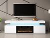 Mirjan24 'EF 2D Serkuzo' TV-Lowboard mit Kamin, MDF weiß (hochglanz/matt), 59 x 41 x 190 cm Bild 2