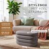Blumtal Sitzbank mit Stauraum oval, Bouclé-Bezug - robuste Sitztruhe mit Stauraum & Bouclé-Stoff-Bezug extra weich 76 x 42 x 42.5 cm - Sitzbank Schlafzimmer - wunderschöner Bouclé-Look - Ottoman Grau Bild 3