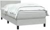 vidaXL Boxspringbett mit Matratze Hellgrau 80x220 cm Samt 3316137 Bild 3