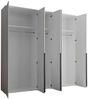 Kleiderschrank Konstanz / Kevo, Holzwerkstoff, Anthrazit, 225 x 225 x 52 cm Bild 3