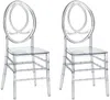 Vente-unique - AMALINE Stuhl Plastik Transparent - B 53 cm x H 91,5 cm x L 38,5 cm Bild 2