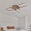 LED Deckenleuchte, Holzoptik, schwarz, beweglich, L 80 cm Bild 3