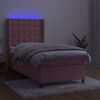 vidaXL Boxspringbett mit Matratze & LED Rosa 80x200 cm Samt 3139774 Bild 3