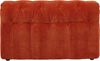 KAWOLA Sofa Seitenelement SEPHI groß Cord Vintage rot 62 x 27 x 107 cm Bild 2
