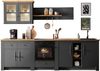 OTTO home Küchenzeile KS-Westminster, Pantryküche im Landhaus Stil, hochwertige Metallgriffe, (Set), Breite 294 cm, Kommoden, Wandpaneel, Hängeschrank, Herdumbau Bild 1