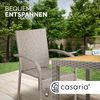 CASARIA® Gartenstühle 8er Set Stapelbar Creme Bild 3