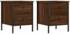 vidaXL Nachttische 2 Stk. Braun Eichen-Optik 40x42x50 cm Holzwerkstoff 825992 Bild 2