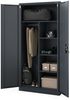 Domator Metallschrank 185 x 90 x 45 cm | Aktenschrank Abschließbar mit Kleiderstange, Pulverbeschichtung | Aufbewahrungsschrank Umkleideschrank Spind Kleiderstange | Anthrazit Bild 2