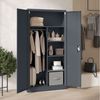 Domator Metallschrank 185 x 90 x 45 cm | Aktenschrank Abschließbar mit Kleiderstange, Pulverbeschichtung | Aufbewahrungsschrank Umkleideschrank Spind Kleiderstange | Anthrazit Bild 4