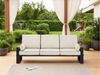 Gartensofa 3-Sitzer, Bequemes Polstersofa, schwarze metallbeine, Sofa für Terrasse - ELBA S3 - beige Bild 2