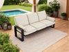 Gartensofa 3-Sitzer, Bequemes Polstersofa, schwarze metallbeine, Sofa für Terrasse - ELBA S3 - beige Bild 3