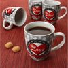 van Well Becher 4er Set Kaffeebecher Herz 35cl Herzbecher, Porzellan Bild 2