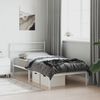 Einzelbettgestell Design für Erwachsene mit Kopfteil Metall Weiß 100x190 cm d2837e Bild 4