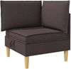 vidaXL Modular Sofa Set mit Stauraum 5 pcs Dunkelbraun Stoff 3413696 Bild 4