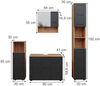 Badmöbel-Set Irma Anthrazit mit Wabenstruktur 4 Teile, mit Schubladenschrank und Hochschrank Vicco Bild 3