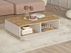 Vente-unique - LOTULA Couchtisch Holz, Platte BeigeBeige - B 60 cm x H 28,6 cm x L 90 cm Bild 5